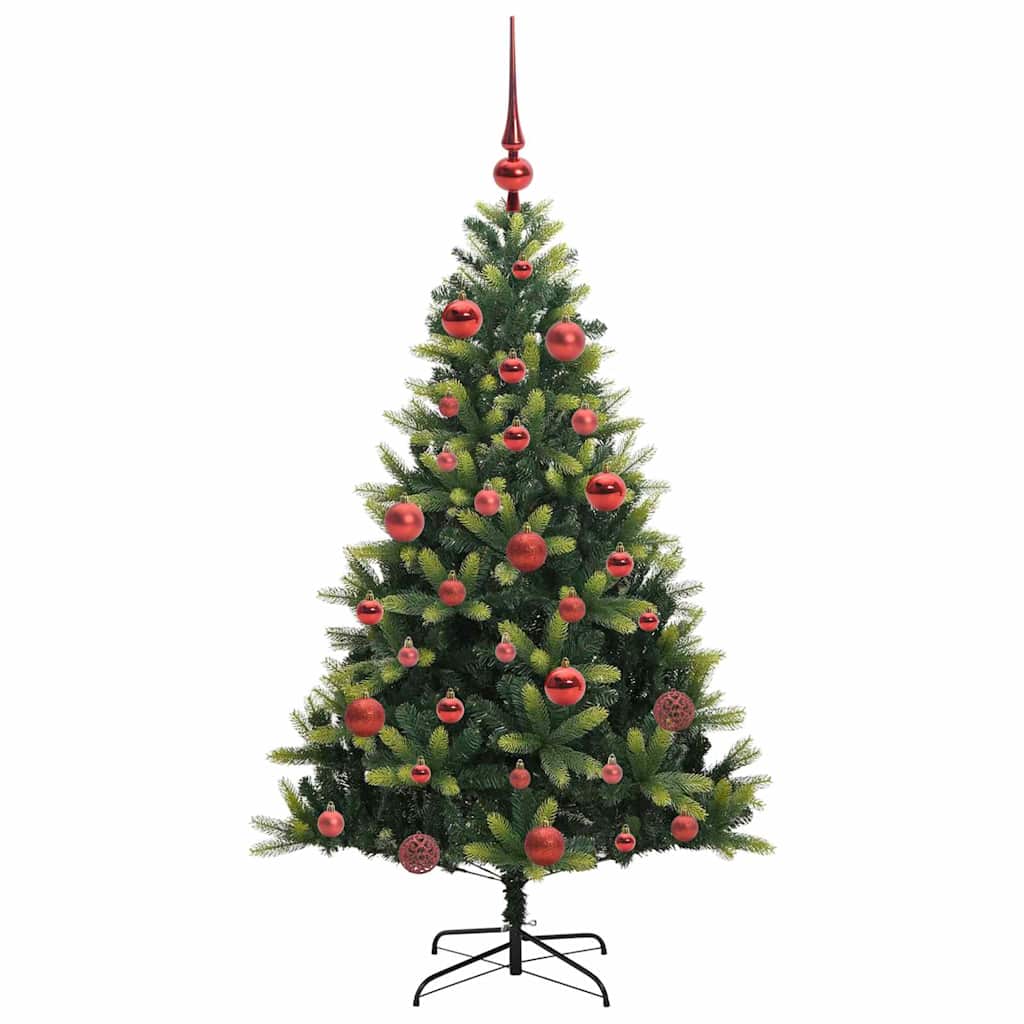 Műanyag Hajtogatott Karácsonyfa 150 LED-del Zöld 150 cm