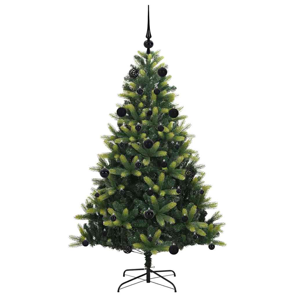 Műanyag Hajtogatott Karácsonyfa 150 LED-del Zöld 150 cm