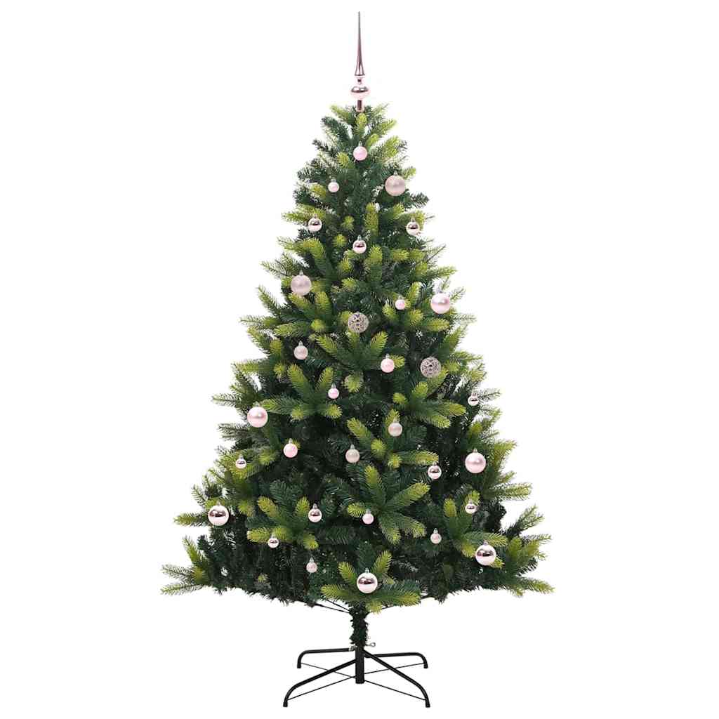 Műanyag Hajtogatott Karácsonyfa 150 LED-del Zöld 150 cm