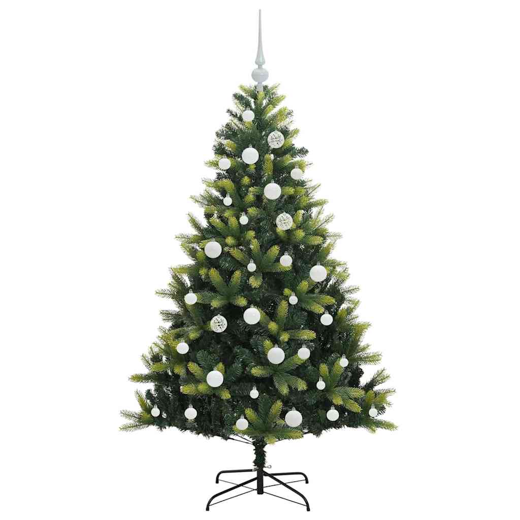 Műanyag Hajtogatott Karácsonyfa 150 LED-del Zöld 150 cm