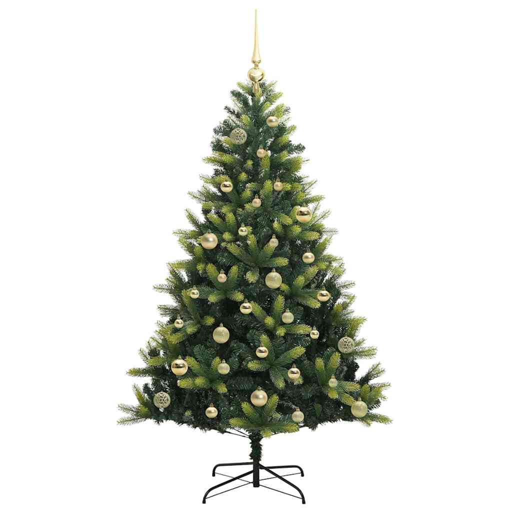 Műanyag Hajtogatott Karácsonyfa 150 LED-del Zöld 150 cm