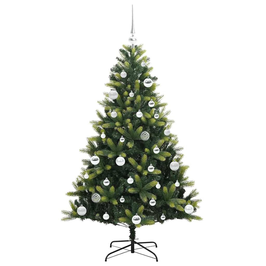 Műanyag Hajtogatott Karácsonyfa 150 LED-del Zöld 150 cm