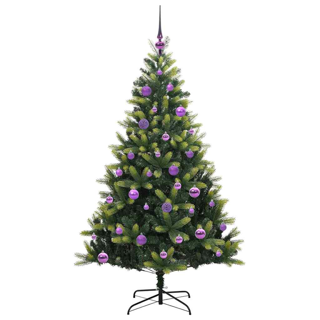 Műanyag Hajtogatott Karácsonyfa 150 LED-del Zöld 150 cm