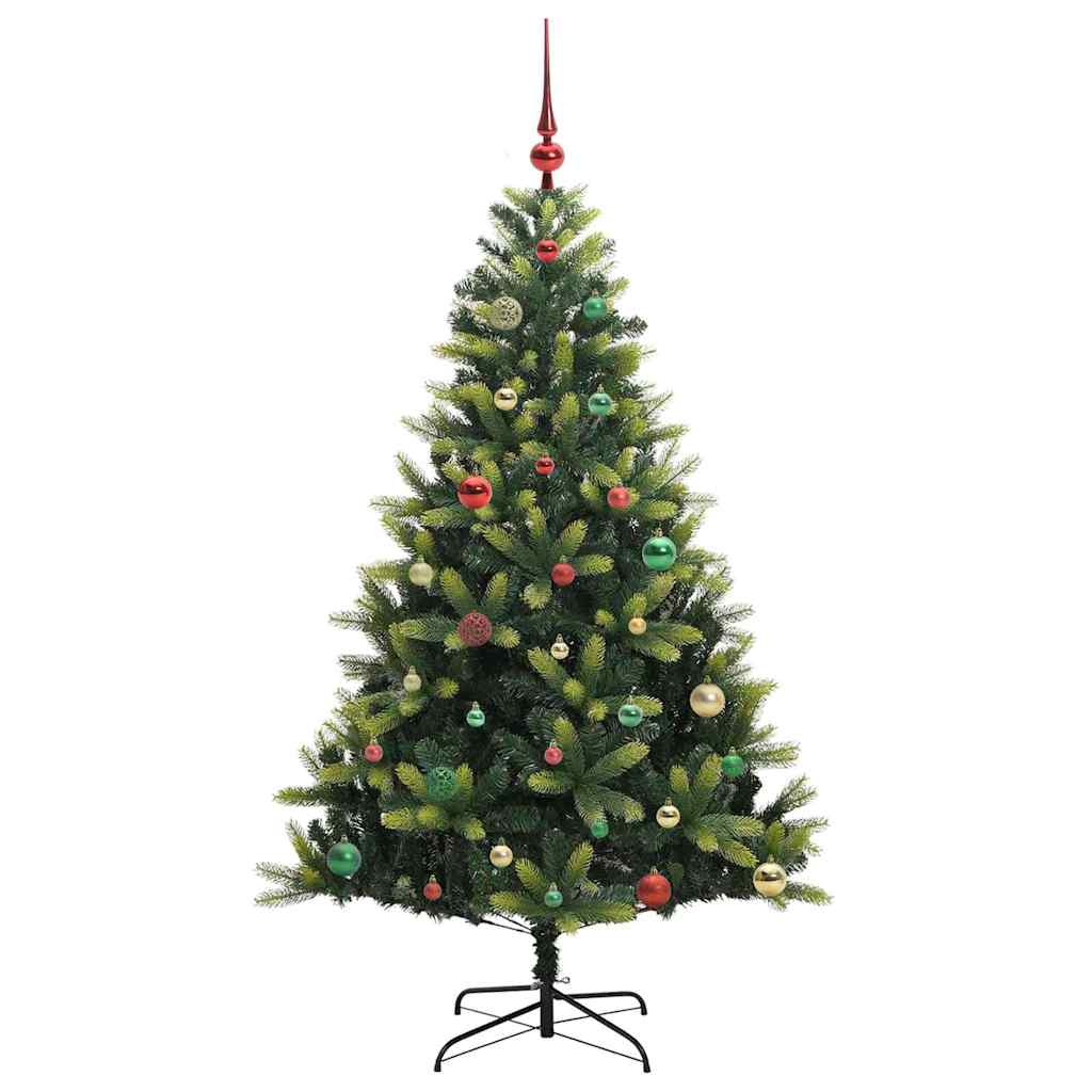 Műanyag Hajtogatott Karácsonyfa 150 LED-del Zöld 150 cm