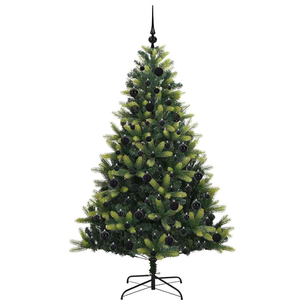 Mesterséges Hajlított Karácsonyfa 300 LED-del Zöld 180 cm