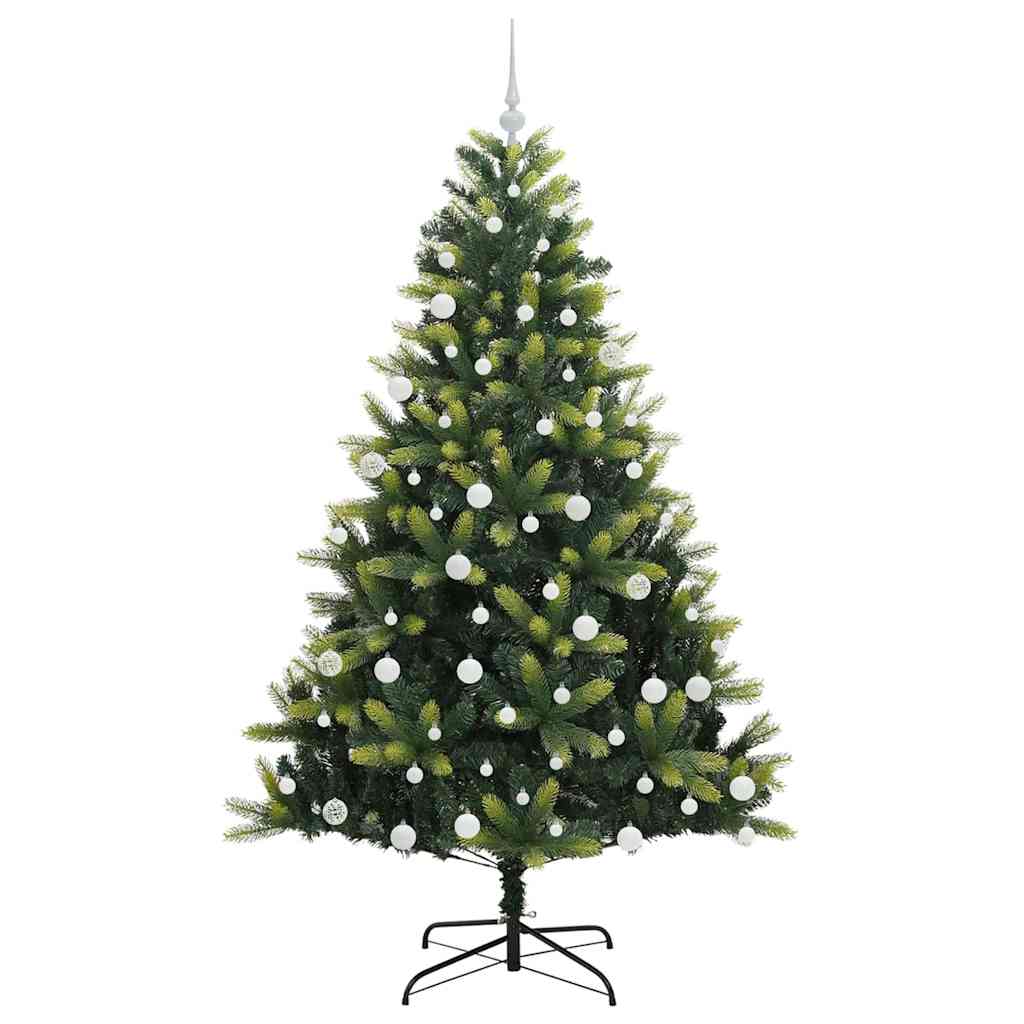 Mesterséges Hajlított Karácsonyfa 300 LED-del Zöld 180 cm