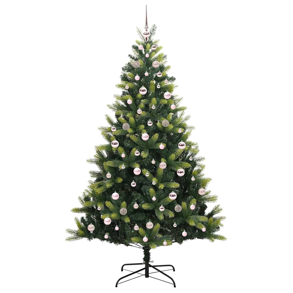 Mesterséges Hajlított Karácsonyfa 300 LED-del Zöld 210 cm