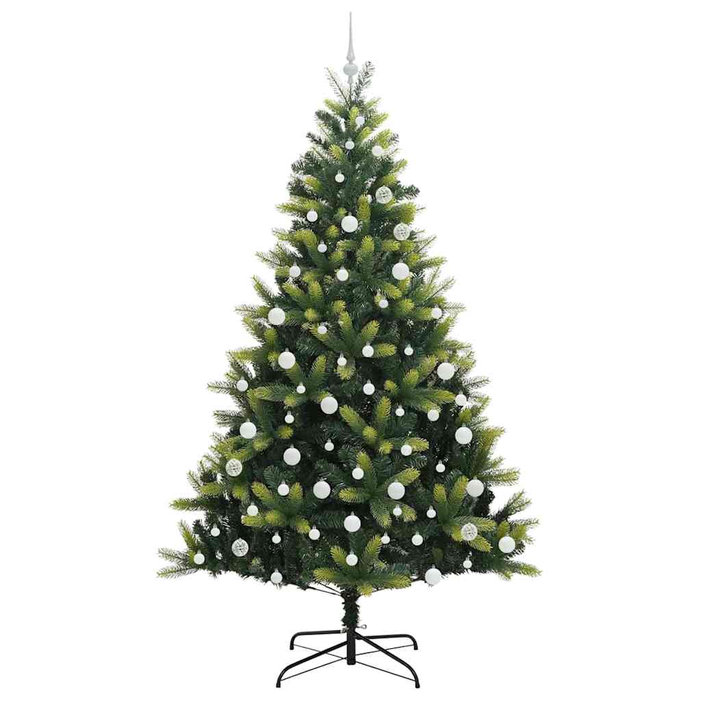 Mesterséges Hajlított Karácsonyfa 300 LED-del Zöld 210 cm