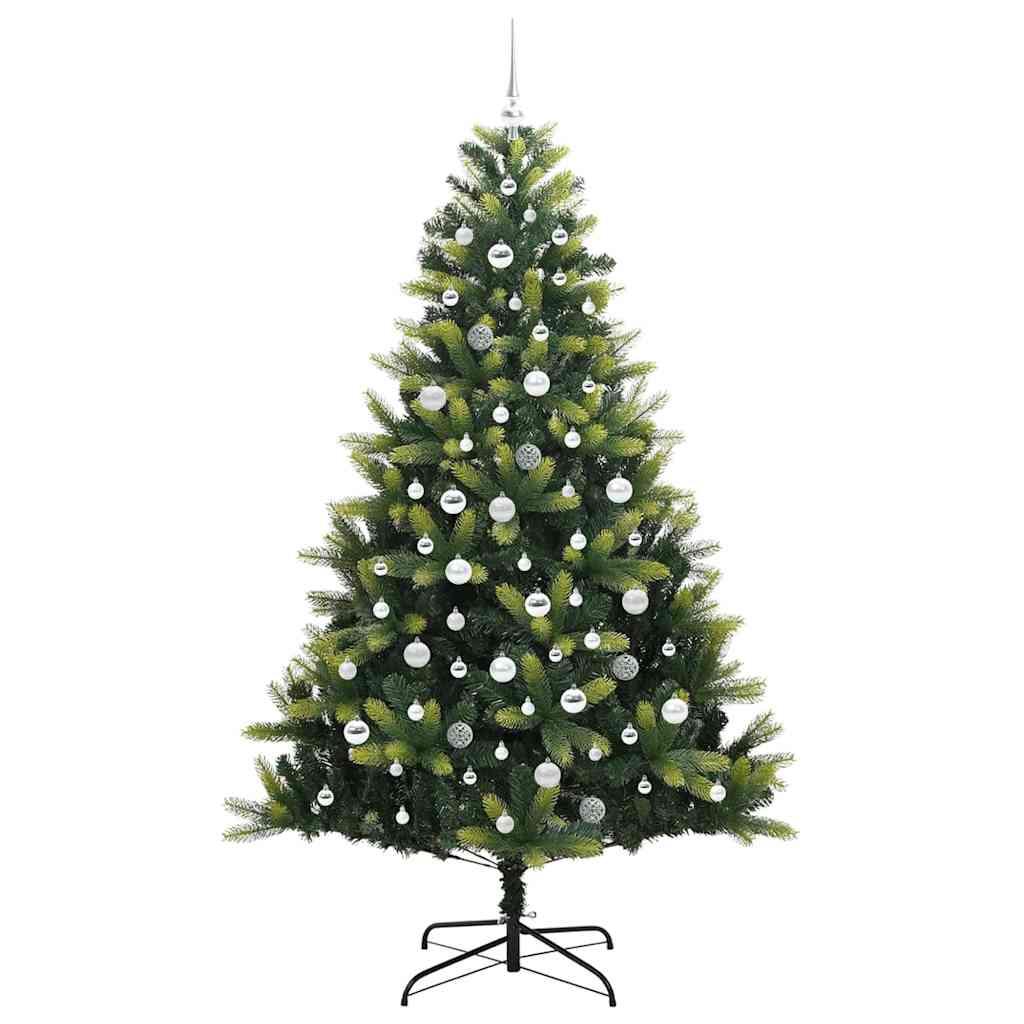 Mesterséges Hajlított Karácsonyfa 300 LED-del Zöld 210 cm