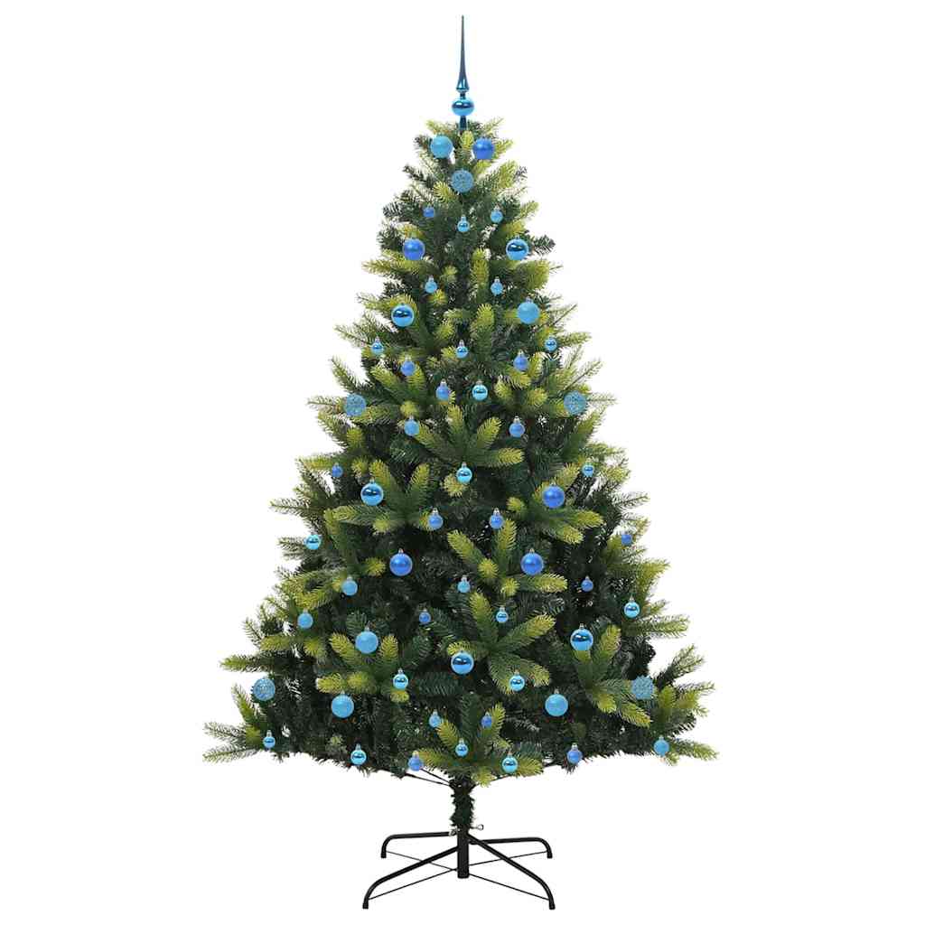 Mesterséges Hajlított Karácsonyfa 300 LED-del Zöld 210 cm