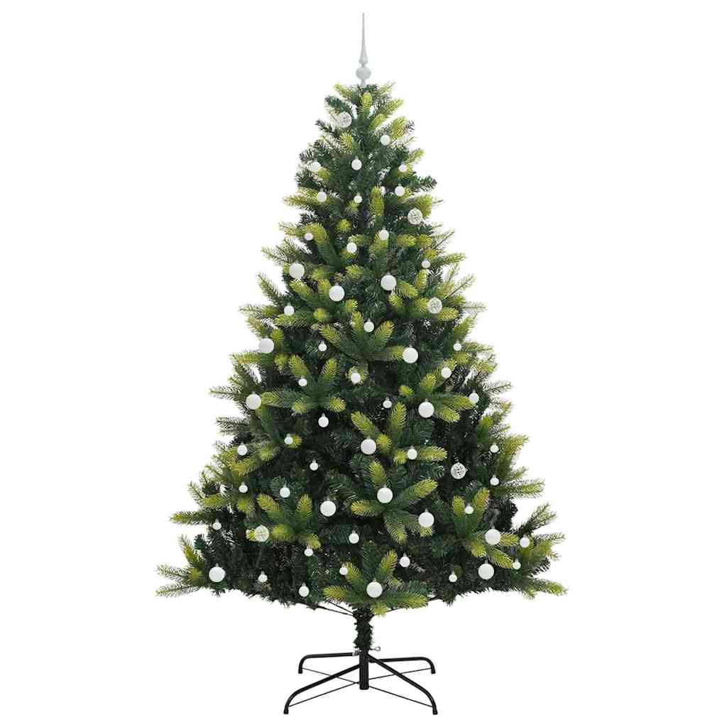 Mesterséges Hajlított Karácsonyfa 300 LED-del Zöld 240 cm