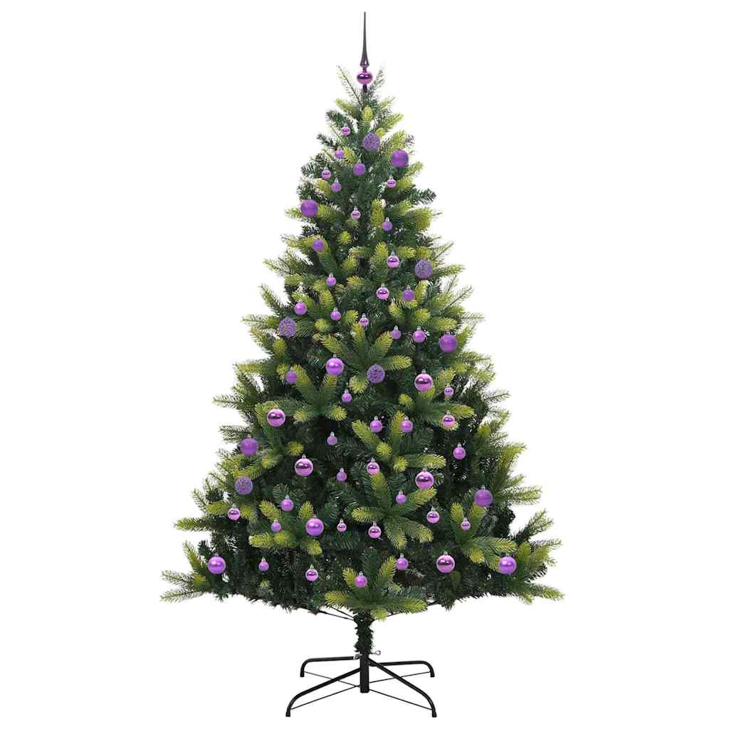 Mesterséges Hajlított Karácsonyfa 300 LED-del Zöld 240 cm