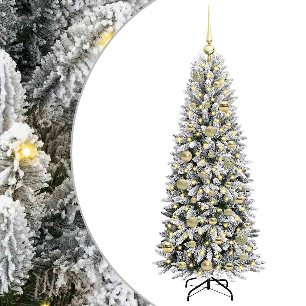 Mű karácsonyfa Fehér 120 cm PVC és műanyag és acél és PE