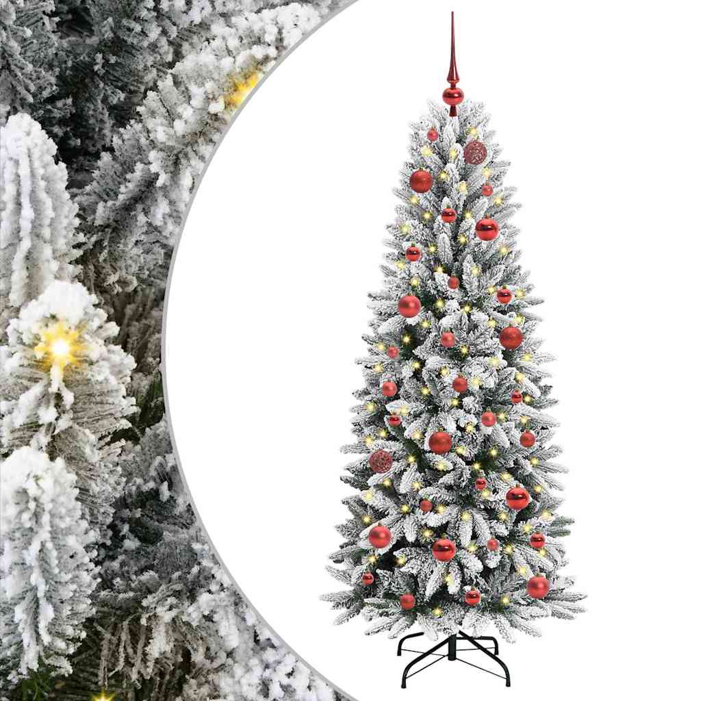Mű karácsonyfa Fehér 150 cm PVC és műanyag és acél és PE