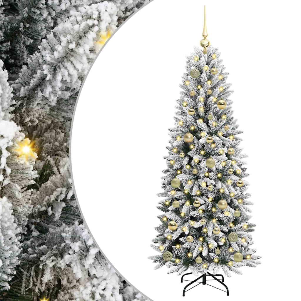 Mű karácsonyfa Fehér 150 cm PVC és műanyag és acél és PE
