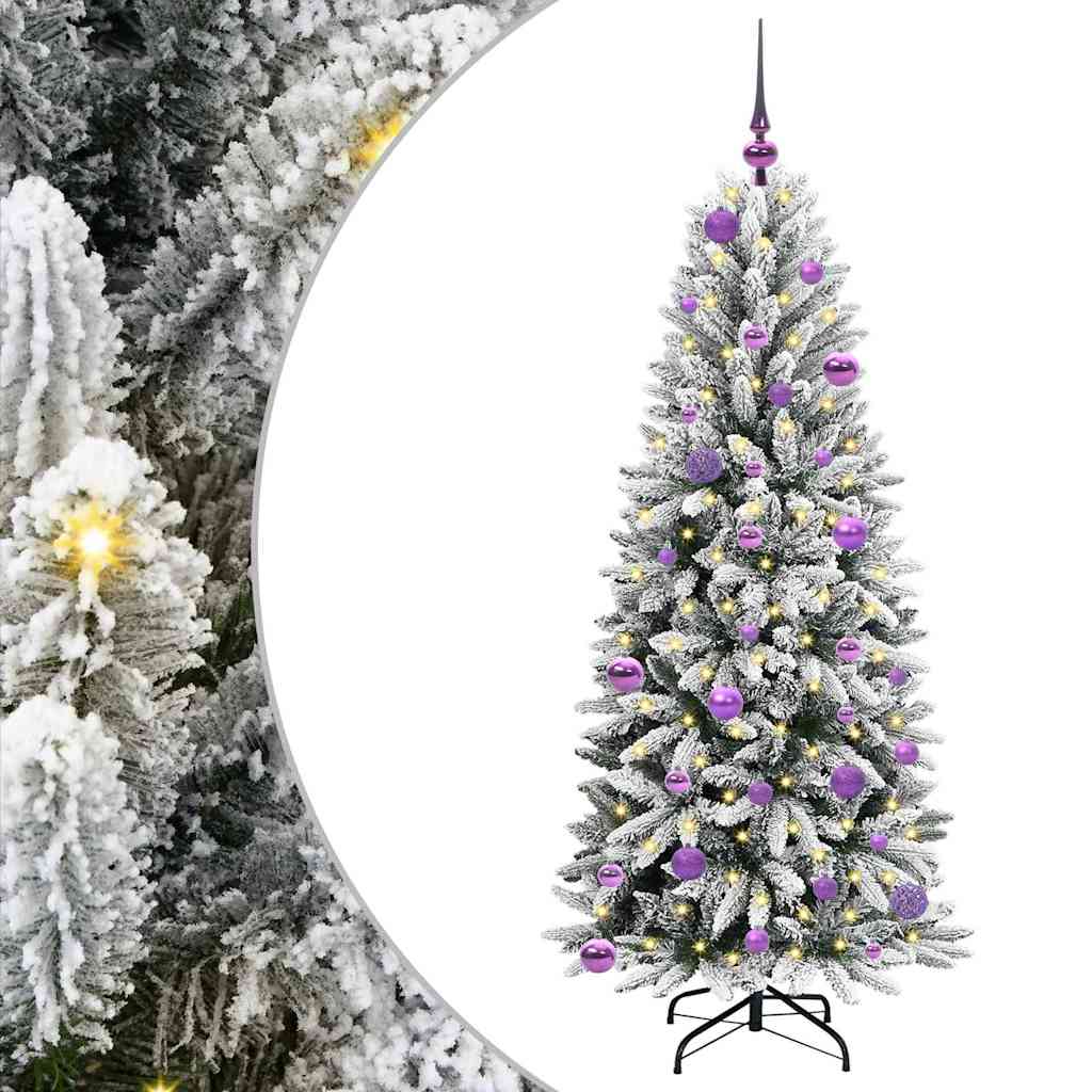 Mű karácsonyfa Fehér 150 cm PVC és műanyag és acél és PE