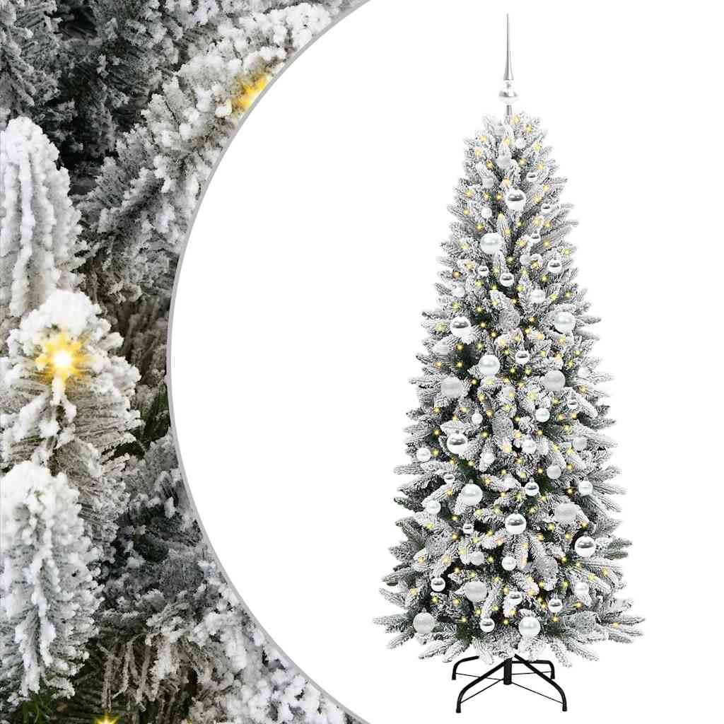 Mű karácsonyfa Fehér 180 cm PVC és műanyag és acél és PE