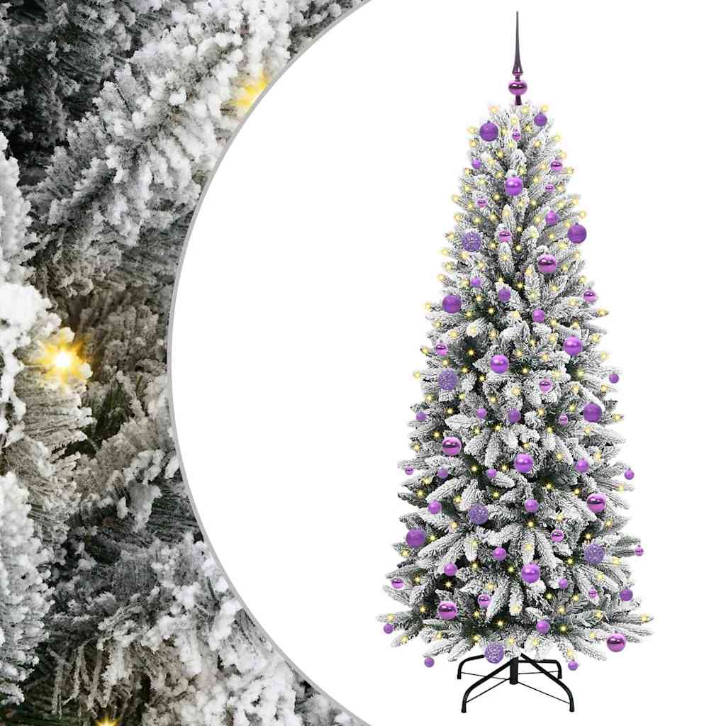 Mű karácsonyfa Fehér 180 cm PVC és műanyag és acél és PE