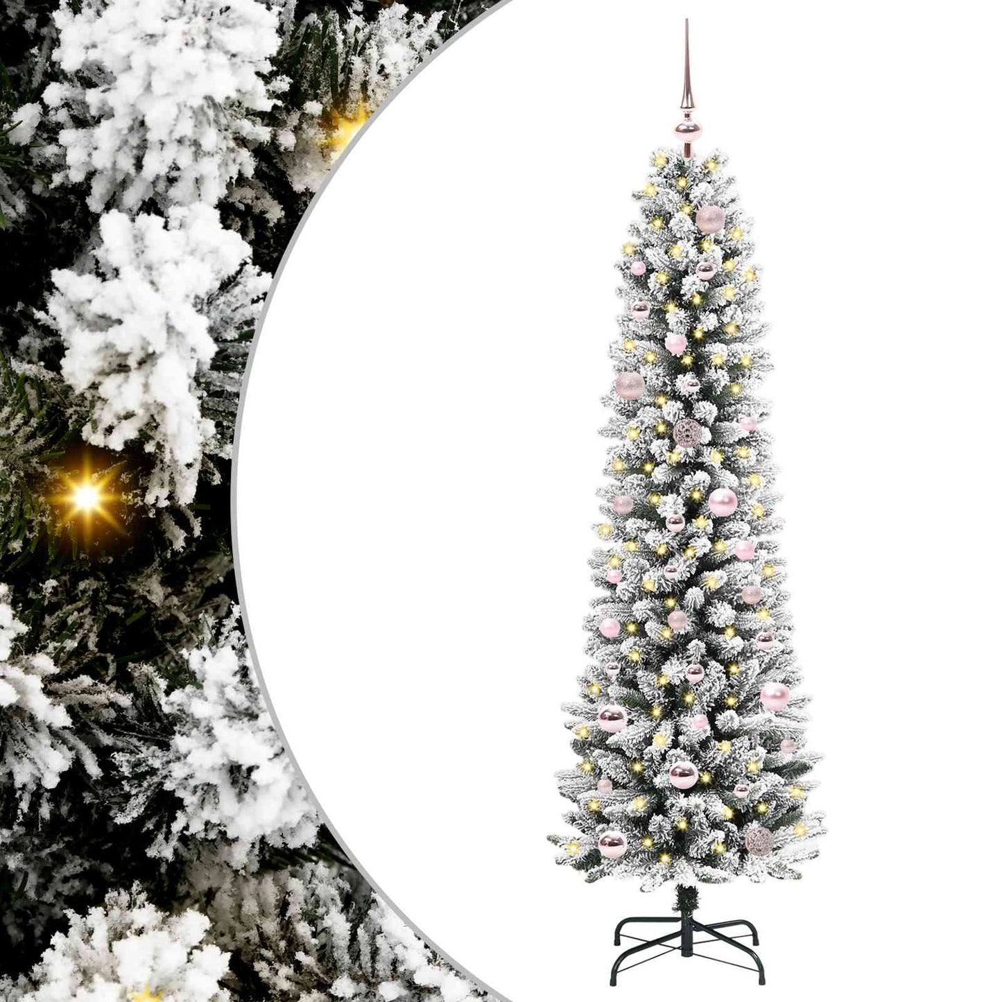 Mű karácsonyfa Fehér 150 cm PVC és Fém és Műanyag