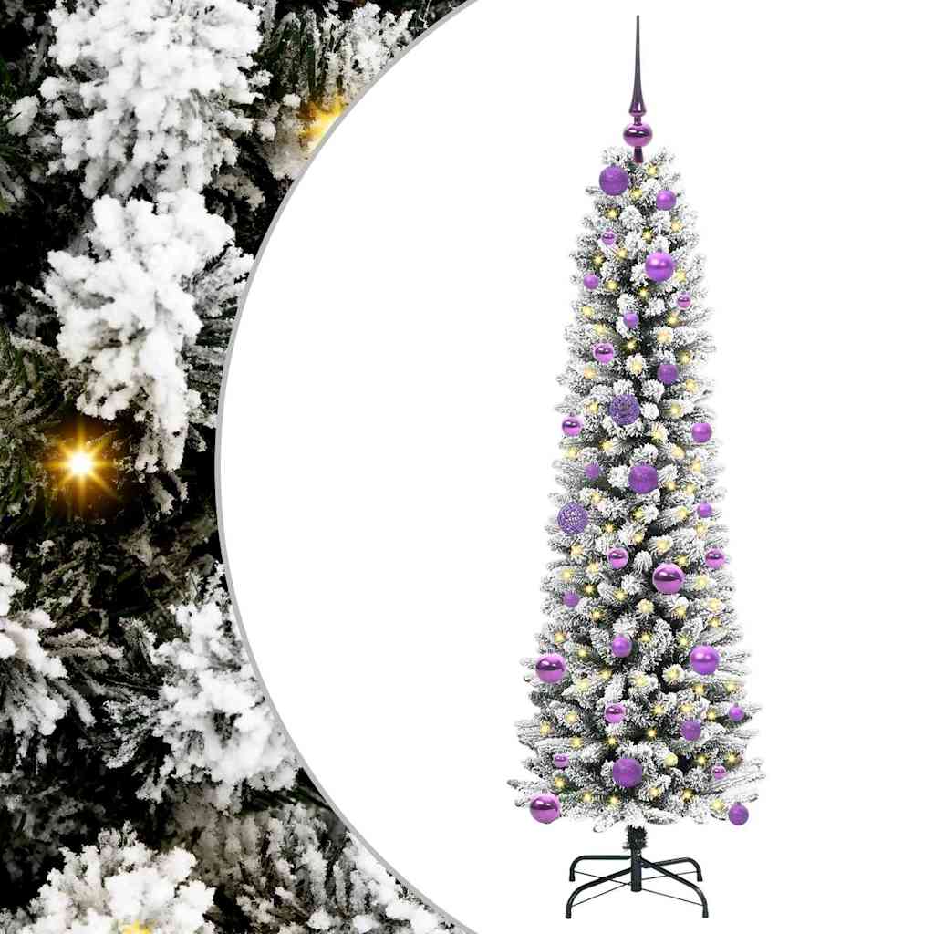 Mű karácsonyfa Fehér 150 cm PVC és Fém és Műanyag