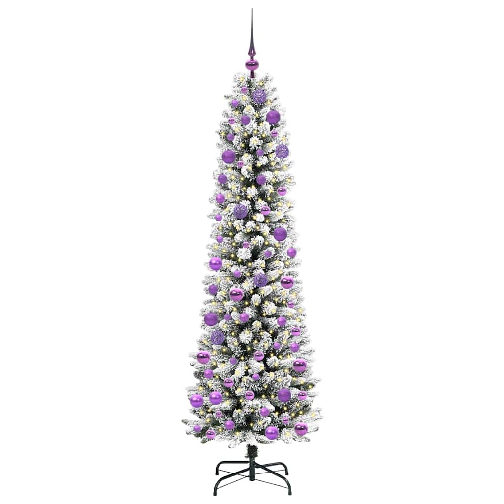 Mű karácsonyfa Fehér 180 cm PVC és Fém és Műanyag