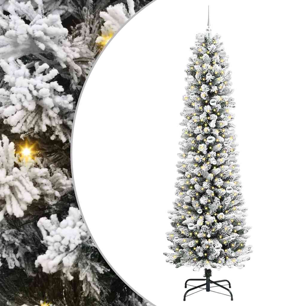 Mű karácsonyfa Fehér 240 cm PVC és Fém és Műanyag