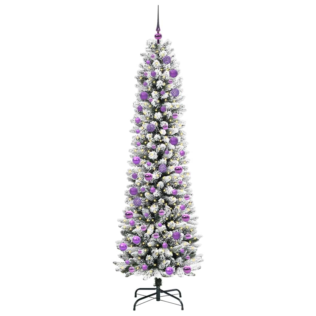 Mű karácsonyfa Fehér 240 cm PVC és Fém és Műanyag