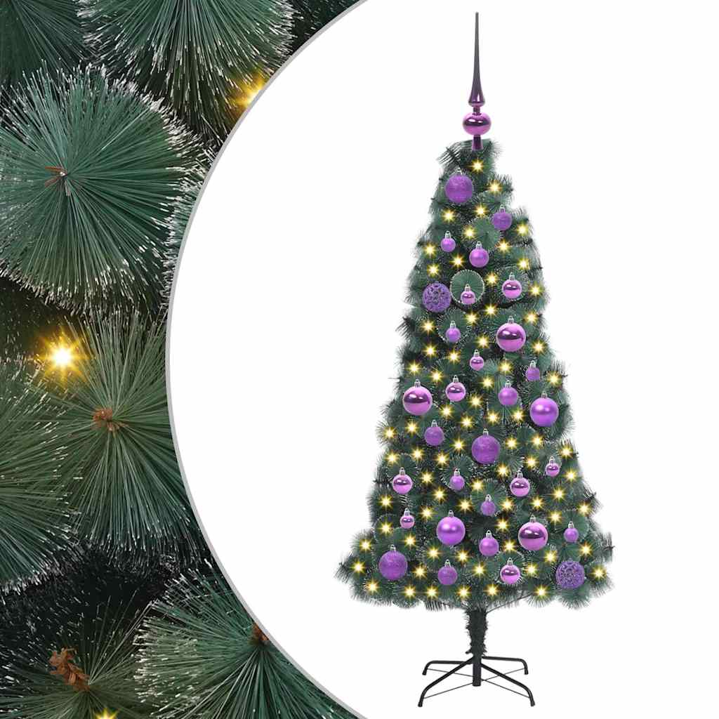 Mesterséges, világítós karácsonyfa labdával készletben 120 cm