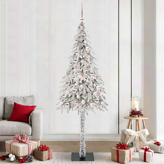 Karácsonyfa 300 LED-del állvánnyal Fehér 210 cm PE és Acél