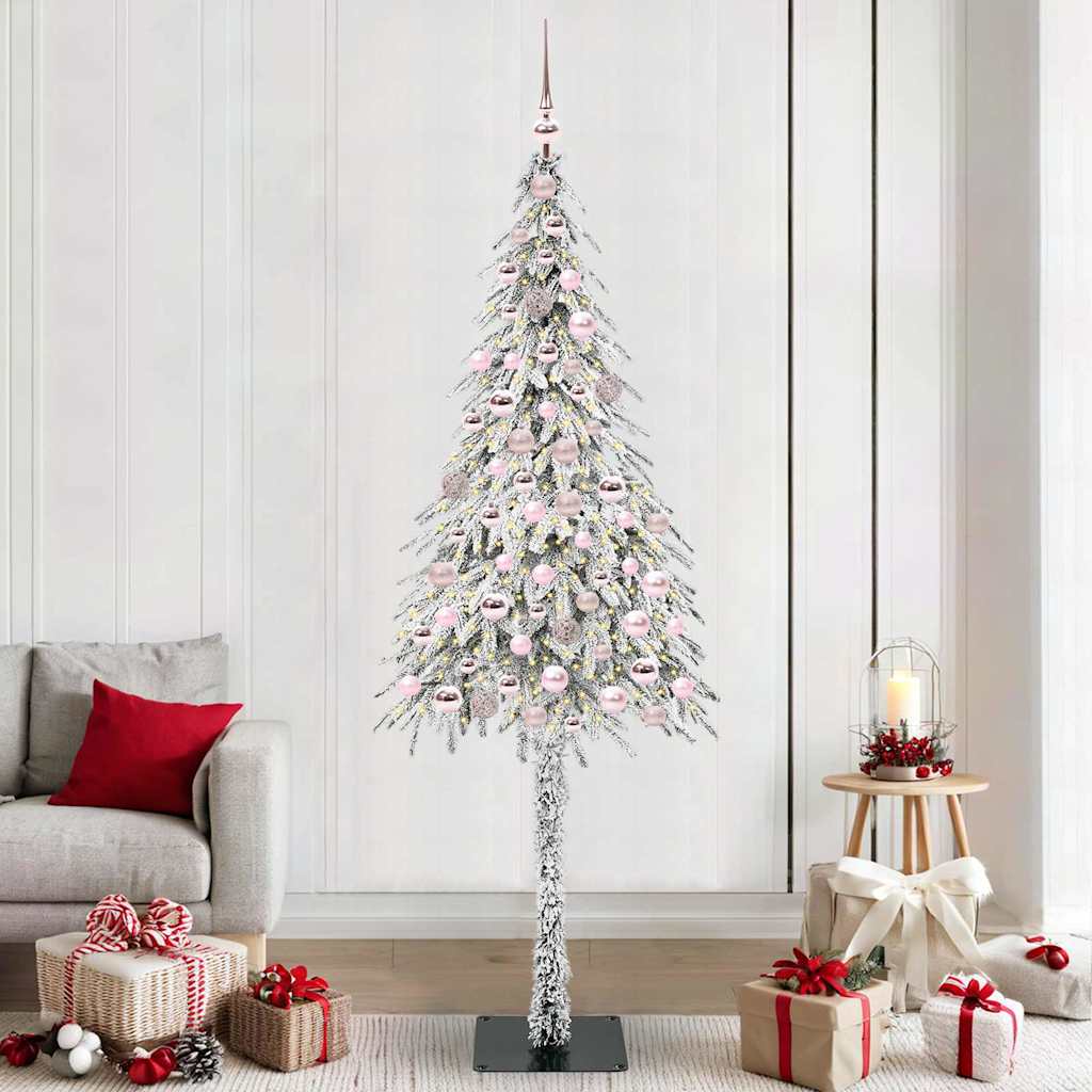 Karácsonyfa 300 LED-del állvánnyal Fehér 210 cm PE és Acél