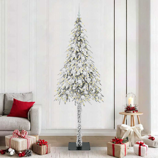 Karácsonyfa 300 LED-del állvánnyal Fehér 210 cm PE és Acél
