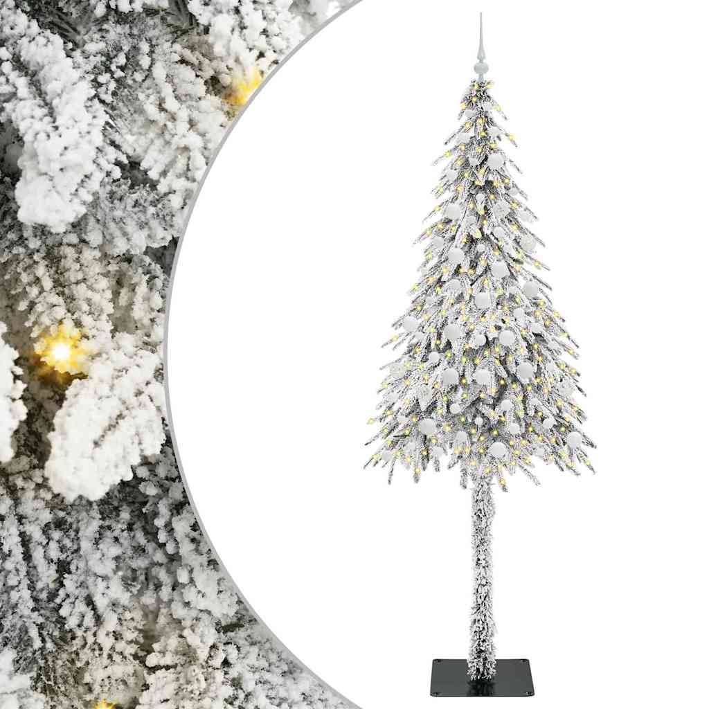 Karácsonyfa 300 LED-del állvánnyal Fehér 210 cm PE és Acél