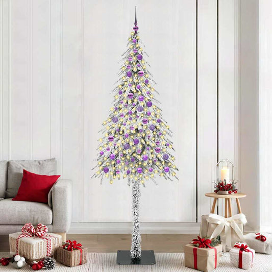 Karácsonyfa 300 LED-del állvánnyal Fehér 210 cm PE és Acél