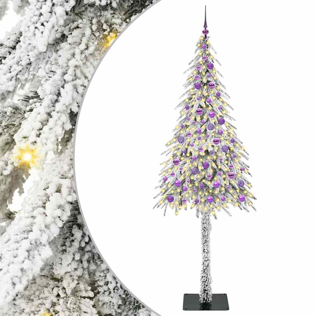 Karácsonyfa 300 LED-del állvánnyal Fehér 210 cm PE és Acél