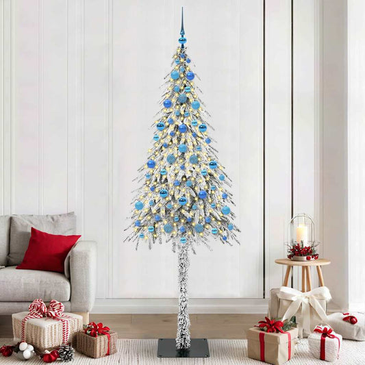 Karácsonyfa 300 LED-del állvánnyal Fehér 210 cm PE és Acél