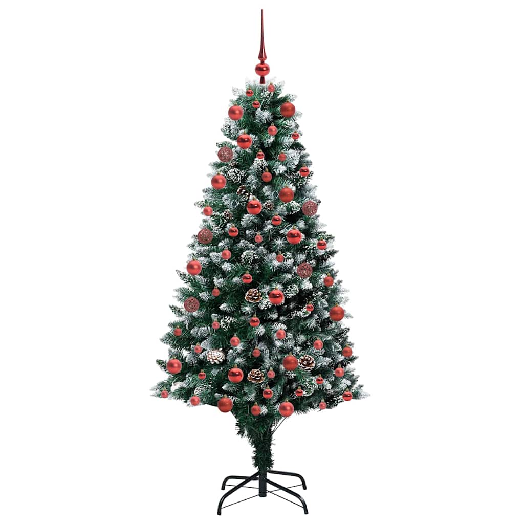 Mű karácsonyfa 300 LED-del Zöld 180 cm PVC és Acél és Műanyag