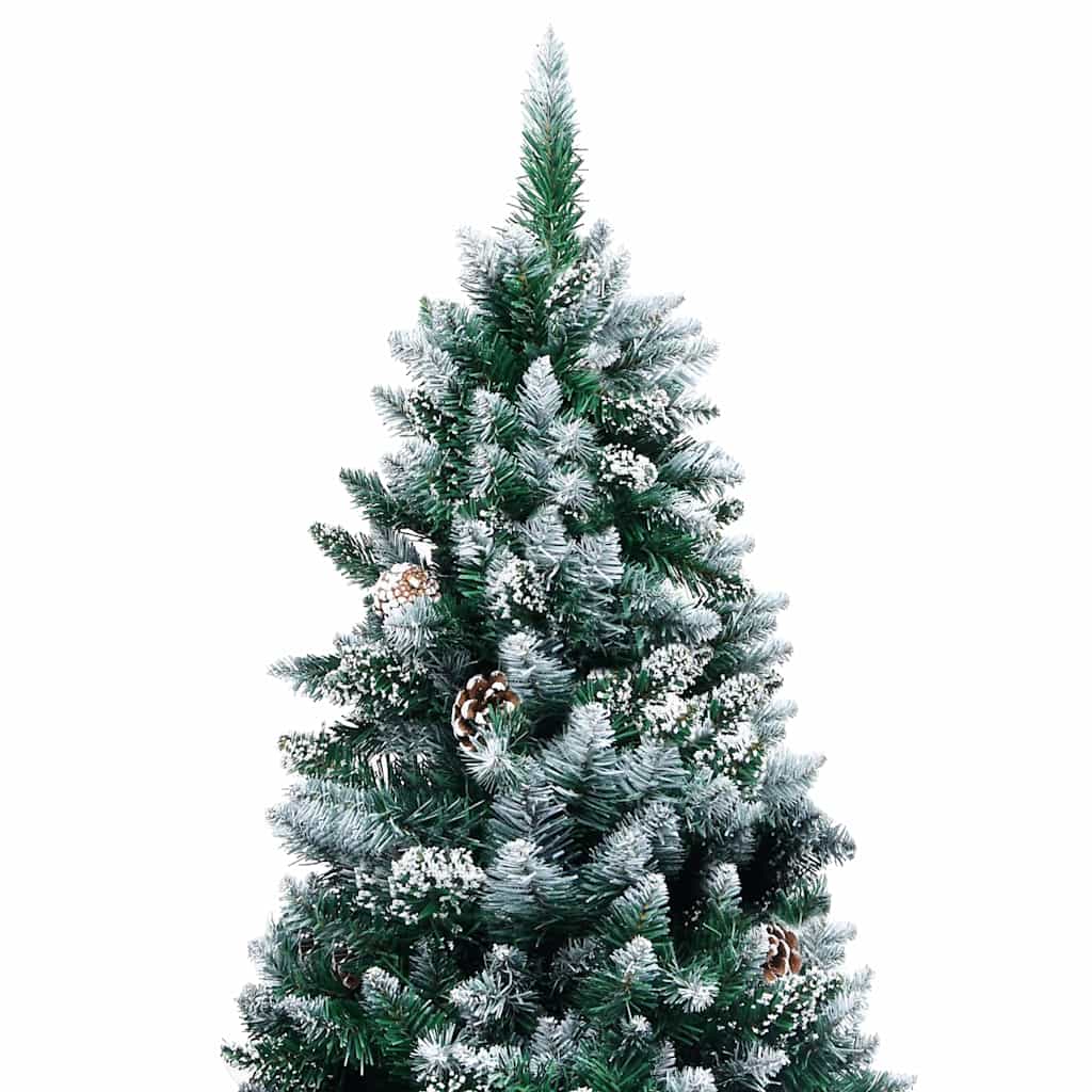 Mű karácsonyfa 300 LED-del Zöld 210 cm PVC és Acél és Műanyag