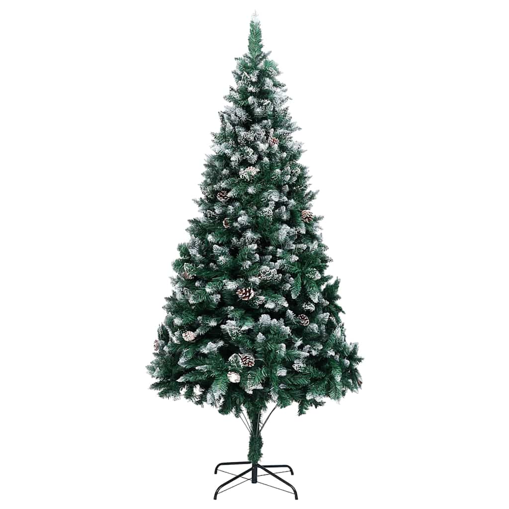 Mű karácsonyfa 300 LED-del Zöld 210 cm PVC és Acél és Műanyag