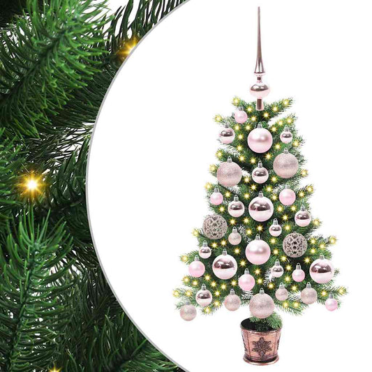 Karácsonyfa 150 LED-del állvánnyal Zöld 65 cm PE