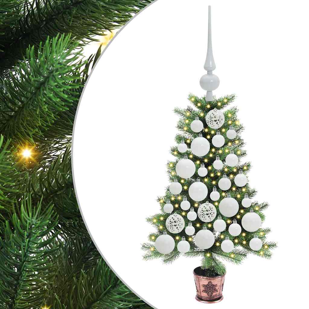 Karácsonyfa 150 LED-del állvánnyal Zöld 65 cm PE