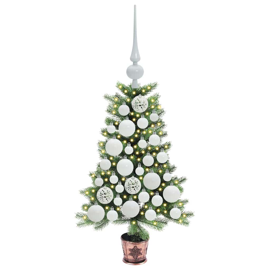 Karácsonyfa 150 LED-del állvánnyal Zöld 65 cm PE