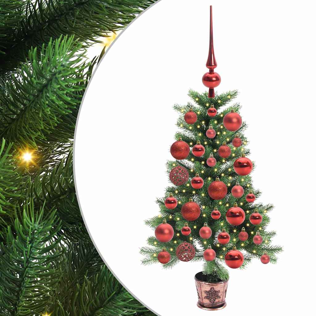 Karácsonyfa 150 LED-del állvánnyal Zöld 90 cm PE