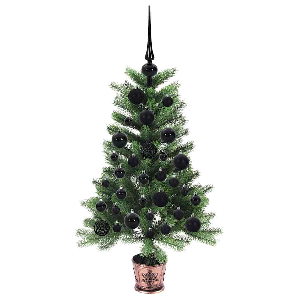Karácsonyfa 150 LED-del állvánnyal Zöld 90 cm PE