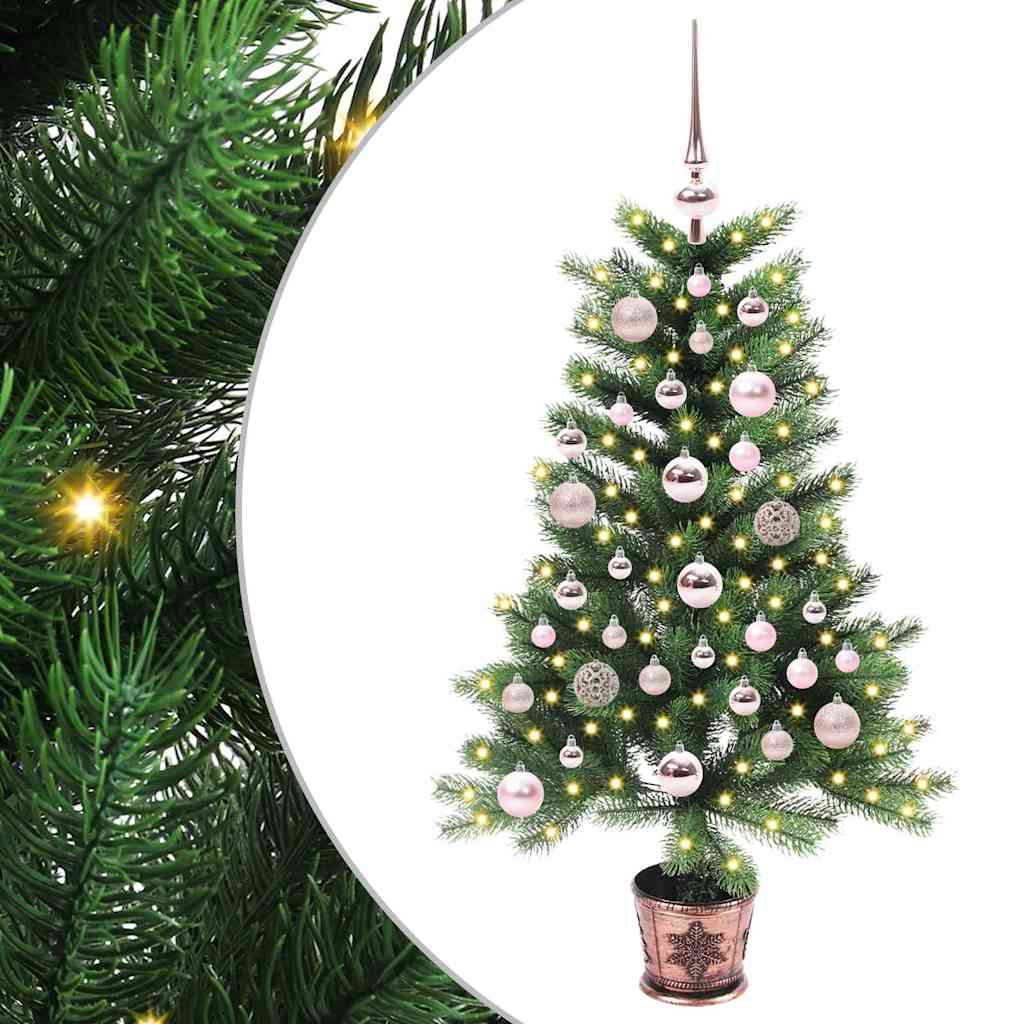 Karácsonyfa 150 LED-del állvánnyal Zöld 90 cm PE