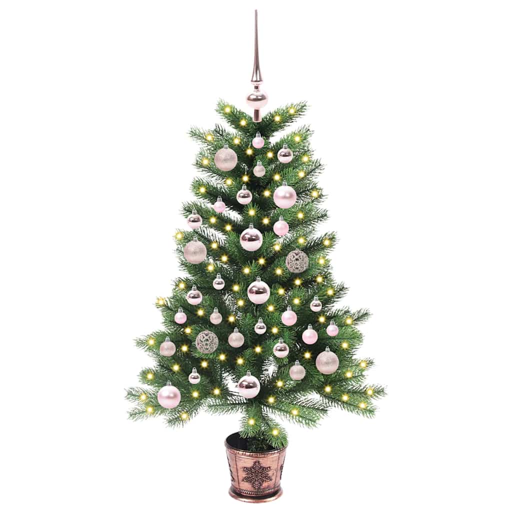 Karácsonyfa 150 LED-del állvánnyal Zöld 90 cm PE