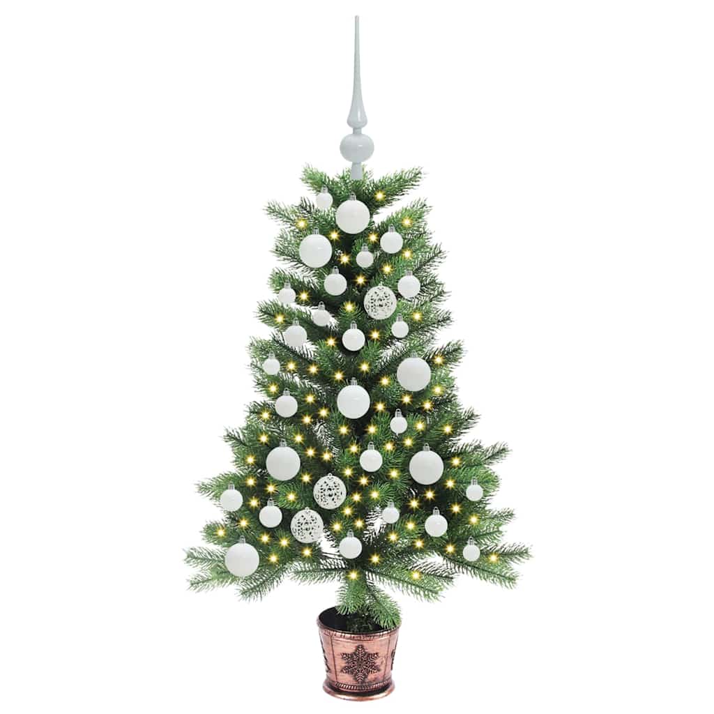 Karácsonyfa 150 LED-del állvánnyal Zöld 90 cm PE