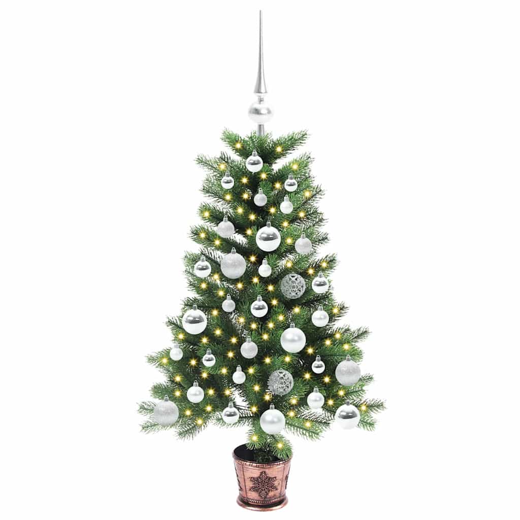 Karácsonyfa 150 LED-del állvánnyal Zöld 90 cm PE