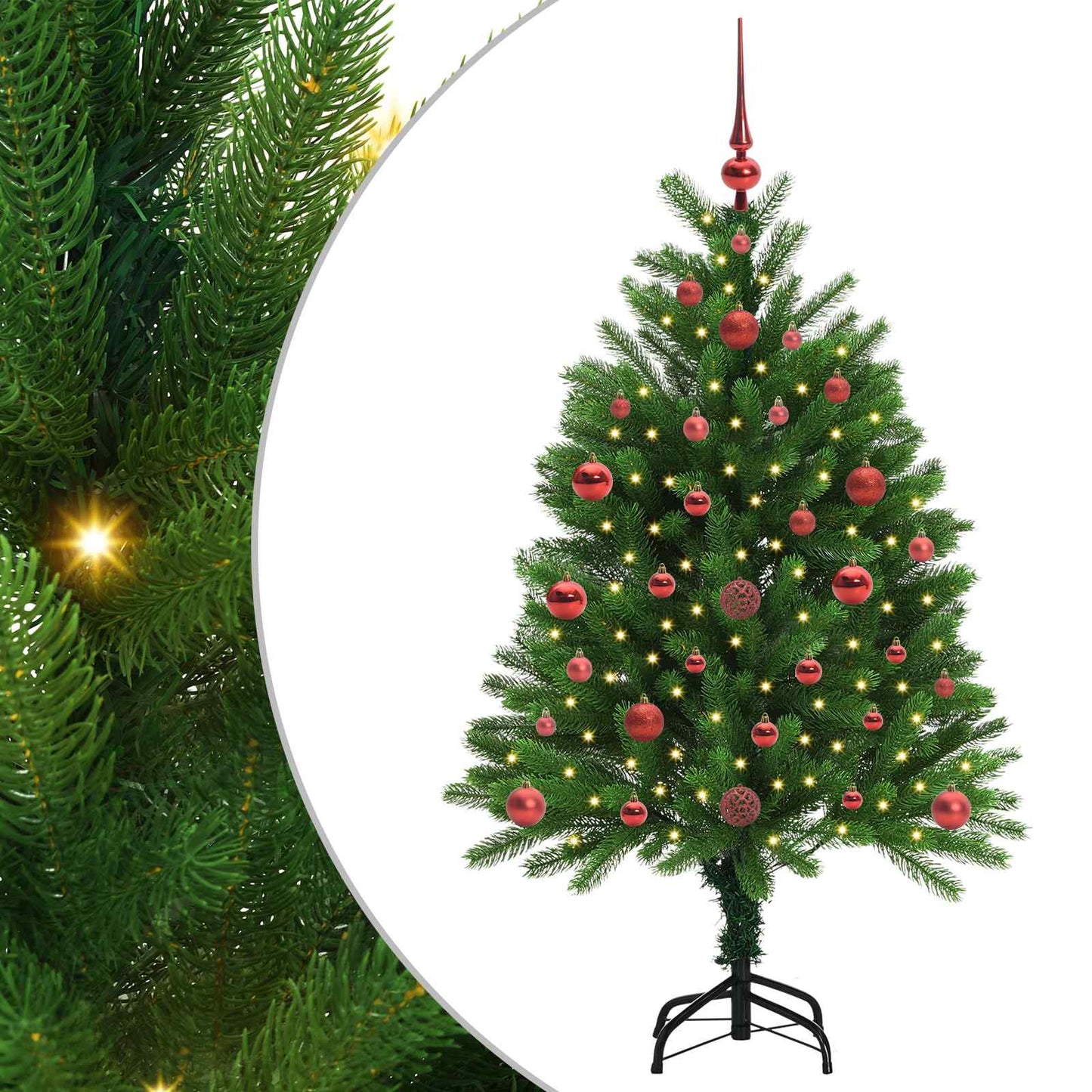 Karácsonyfa 150 LED-del állvánnyal Zöld 120 cm PE