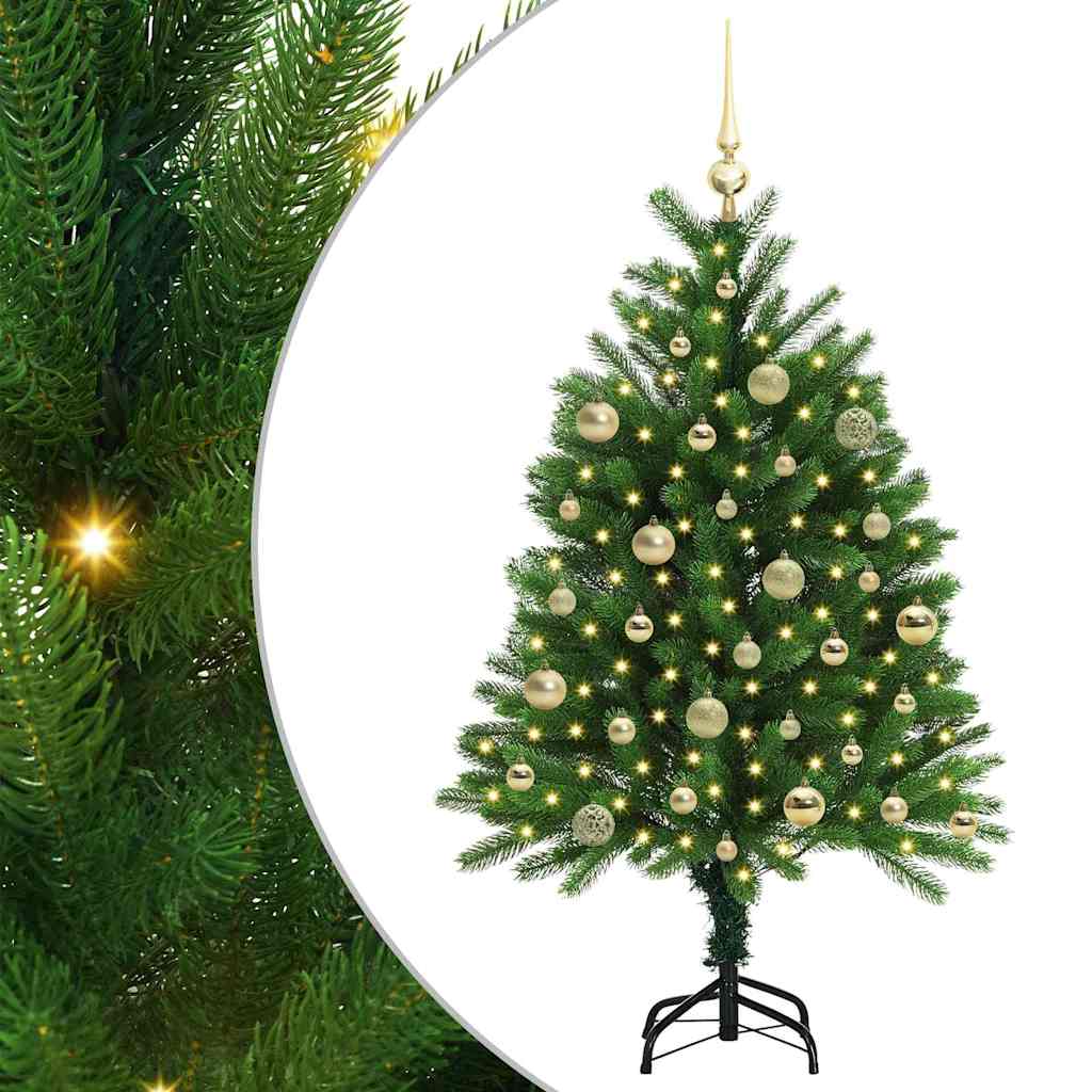 Karácsonyfa 150 LED-del állvánnyal Zöld 120 cm PE