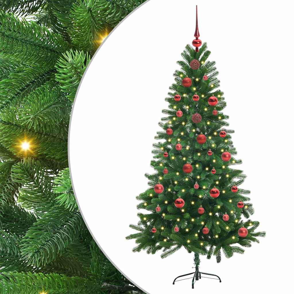 Karácsonyfa 150 LED-del állvánnyal Zöld 150 cm PE